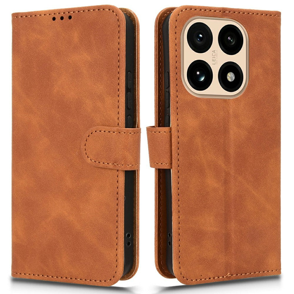 For Xiaomi 15T Leather Case Skin Feel Anti Drop Wallet Flip Phone Cover