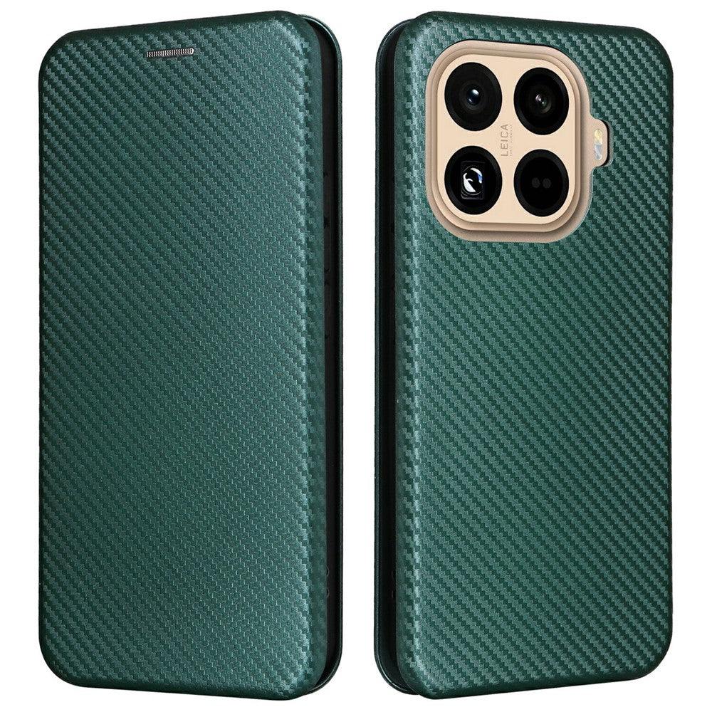 For Xiaomi 15T Pro Case Carbon Fiber Texture Drop-Proof PU Leather Phone Cover
