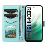Xiaomi Redmi 15 4G (EU) (171mm) Plånboksfodral Rhombus Lädermobilfodral med Rem