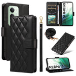 Xiaomi Redmi 15 4G (EU) (171mm) Plånboksfodral Rhombus Lädermobilfodral med Rem