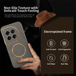 OnePlus 12 5G mobilskal Kolfiber Texturerat Elektropläterat TPU Bakstycke