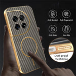 OnePlus 12 5G mobilskal Kolfiber Texturerat Elektropläterat TPU Bakstycke