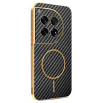 OnePlus 12 5G mobilskal Kolfiber Texturerat Elektropläterat TPU Bakstycke
