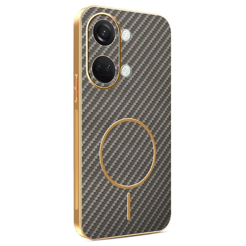 OnePlus Ace 2V / Nord 3 5G mobilskal Kolfiber Texturerad Elektropläterad TPU Baksida