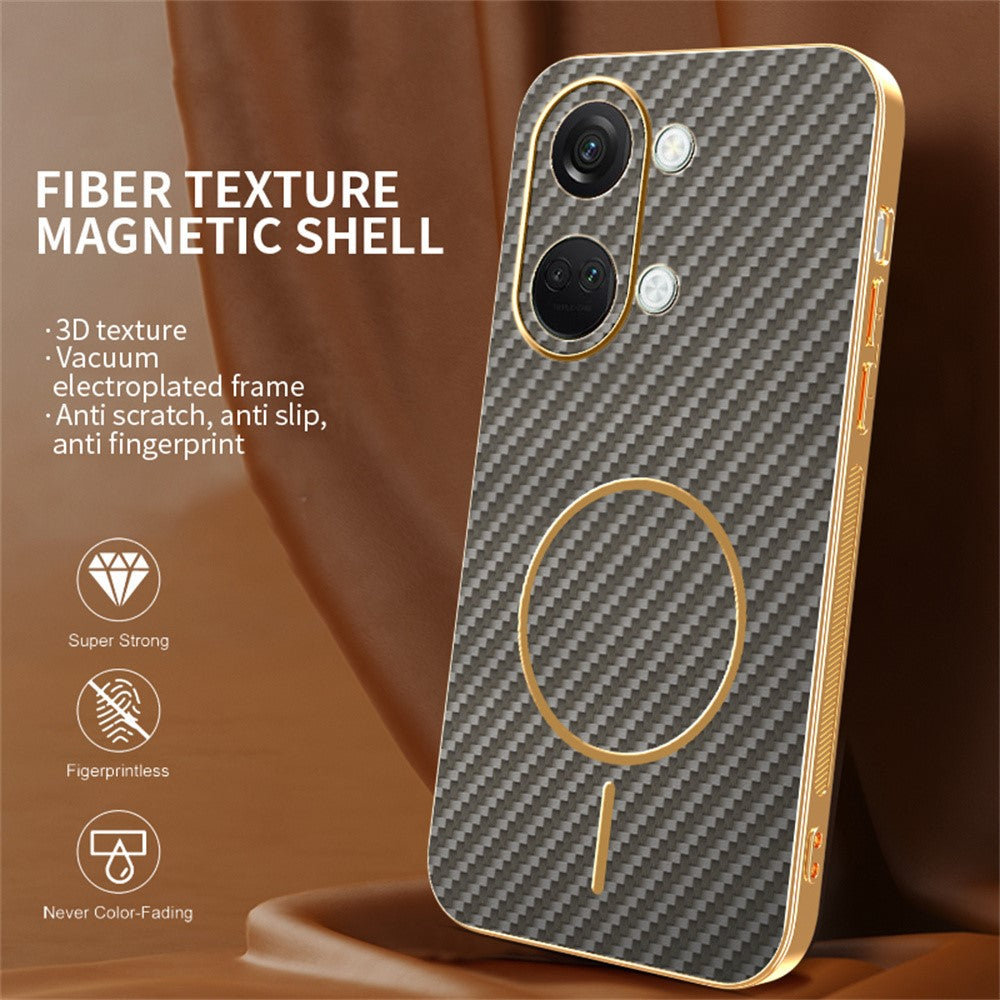 OnePlus Ace 2V / Nord 3 5G mobilskal Kolfiber Texturerad Elektropläterad TPU Baksida
