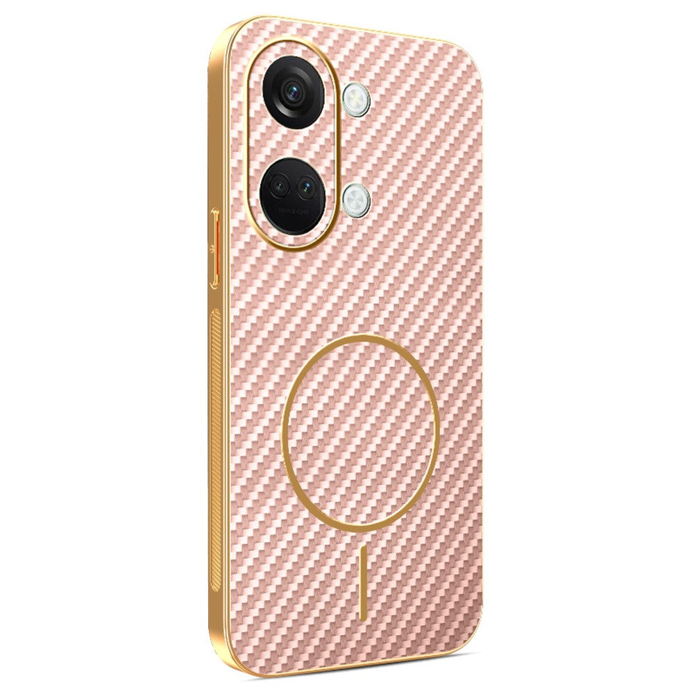OnePlus Ace 2V / Nord 3 5G mobilskal Kolfiber Texturerad Elektropläterad TPU Baksida