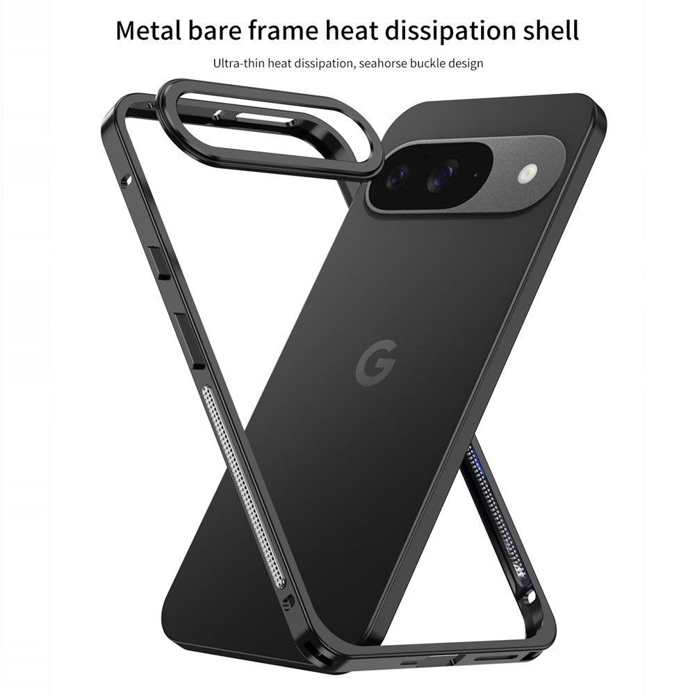 For Google Pixel 10 / 10 Pro Bumper Cases Metal Frame Heat Dissipation Cover with Lens Protector