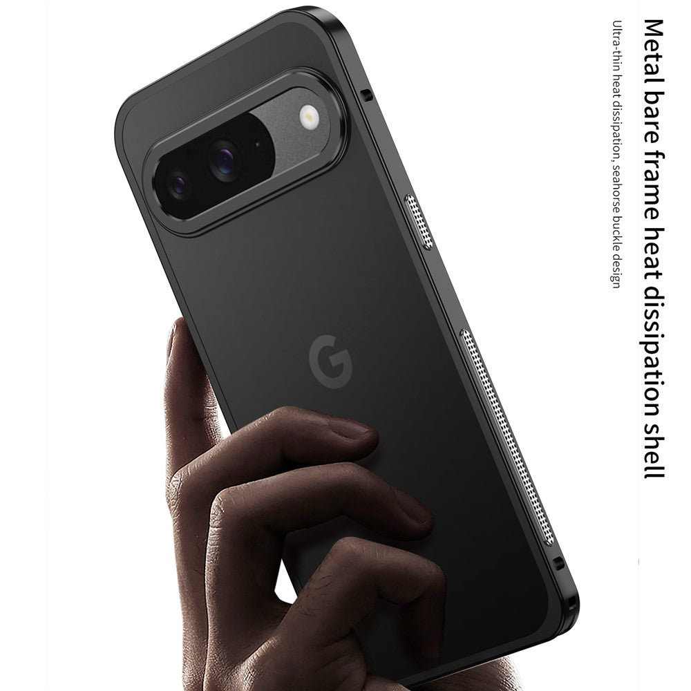 For Google Pixel 10 / 10 Pro Bumper Cases Metal Frame Heat Dissipation Cover with Lens Protector