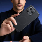 For Honor 400 Lite 5G Magnetic Case Leather Coated TPU + PC Phone Cover
