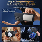 For Honor 400 Lite 5G Magnetic Case Leather Coated TPU + PC Phone Cover