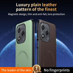 For Honor 400 Lite 5G Magnetic Case Leather Coated TPU + PC Phone Cover