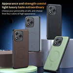 For Honor 400 Lite 5G Magnetic Case Leather Coated TPU + PC Phone Cover