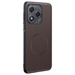 For Honor 400 Lite 5G Magnetic Case Leather Coated TPU + PC Phone Cover