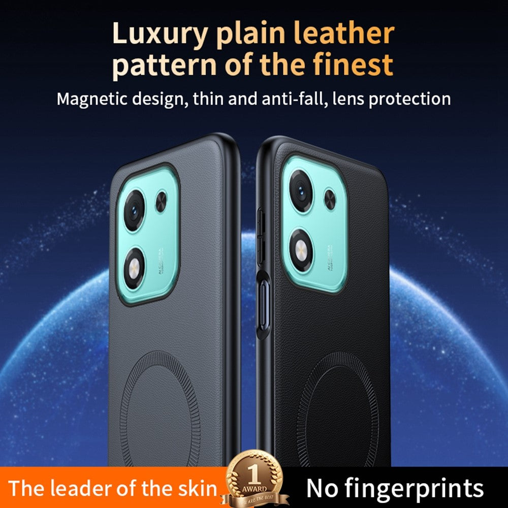 For Honor X70i Case Magnetic Case Leather Coated TPU + PC Phone Cover