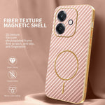 Phone Case For Oppo A3 4G / A3 5G / A40 4G / A40M 4G / A60 5G / A3i 5G Carbon Fiber Textured Electroplated TPU Back Cover