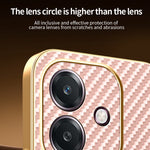 Phone Case For Oppo A3 4G / A3 5G / A40 4G / A40M 4G / A60 5G / A3i 5G Carbon Fiber Textured Electroplated TPU Back Cover