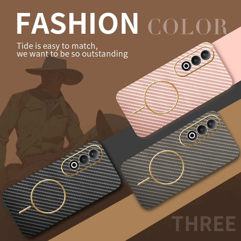 For OnePlus Nord CE4 5G / Oppo K12 Phone Case Carbon Fiber Textured Electroplated TPU Back Cover