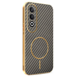 For OnePlus Nord CE4 5G / Oppo K12 Phone Case Carbon Fiber Textured Electroplated TPU Back Cover
