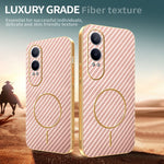 OnePlus Nord CE4 Lite 5G / Oppo K12x 5G (Kina) mobilcover med kulfiberstruktur, galvaniseret TPU-bagside