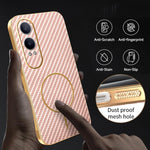 OnePlus Nord CE4 Lite 5G / Oppo K12x 5G (Kina) mobilcover med kulfiberstruktur, galvaniseret TPU-bagside