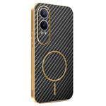 OnePlus Nord CE4 Lite 5G / Oppo K12x 5G (Kina) mobilcover med kulfiberstruktur, galvaniseret TPU-bagside