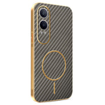 OnePlus Nord CE4 Lite 5G / Oppo K12x 5G (Kina) mobilcover med kulfiberstruktur, galvaniseret TPU-bagside
