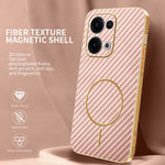 For Oppo Reno13 5G (Global) Phone Case Carbon Fiber Textured Electroplated TPU Back Cover