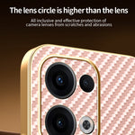 For Oppo Reno13 5G (Global) Phone Case Carbon Fiber Textured Electroplated TPU Back Cover