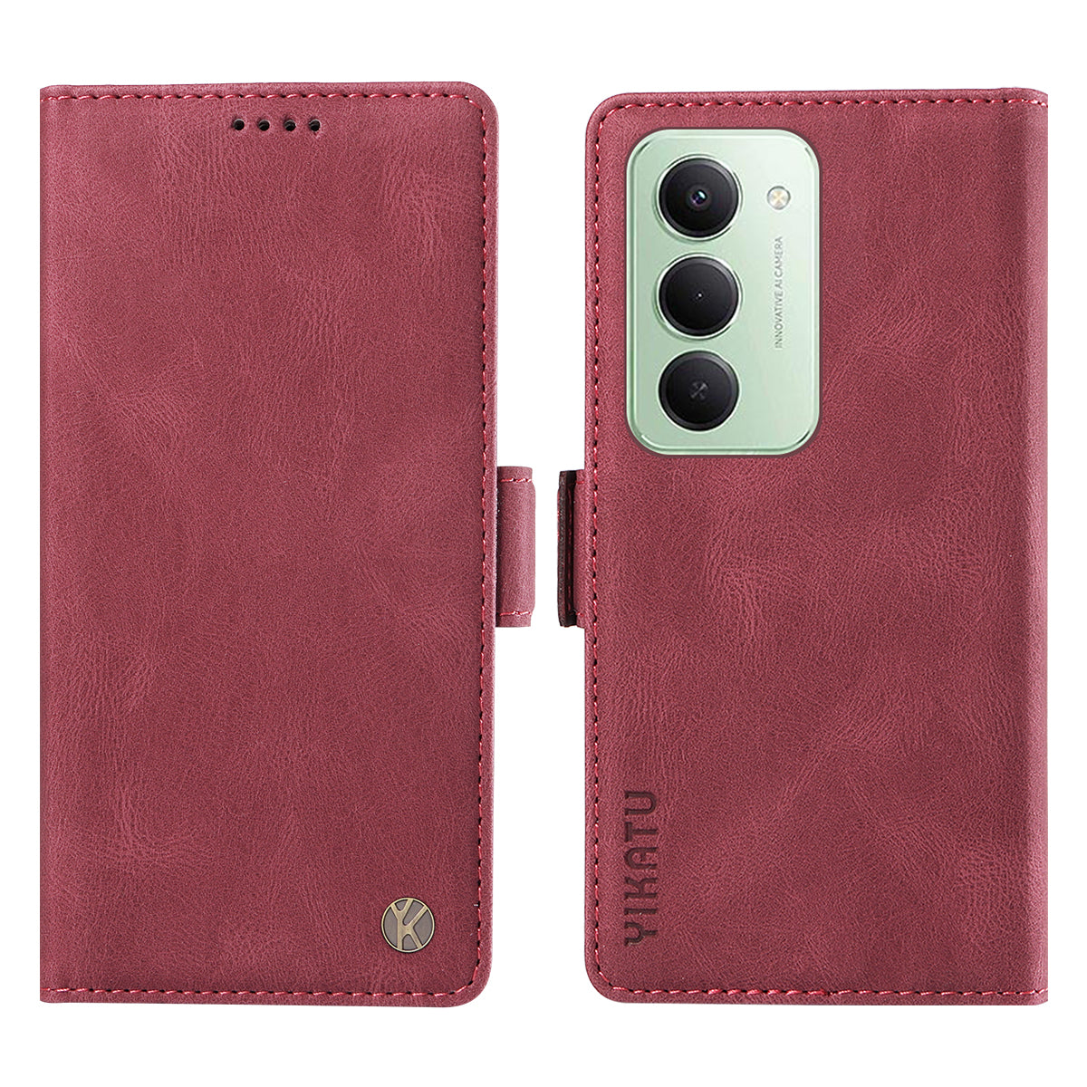 YIKATU For Xiaomi Redmi 15 4G (EU) (171mm) Leather Case  YK-005 Skin-touch Feeling Wallet Phone Cover