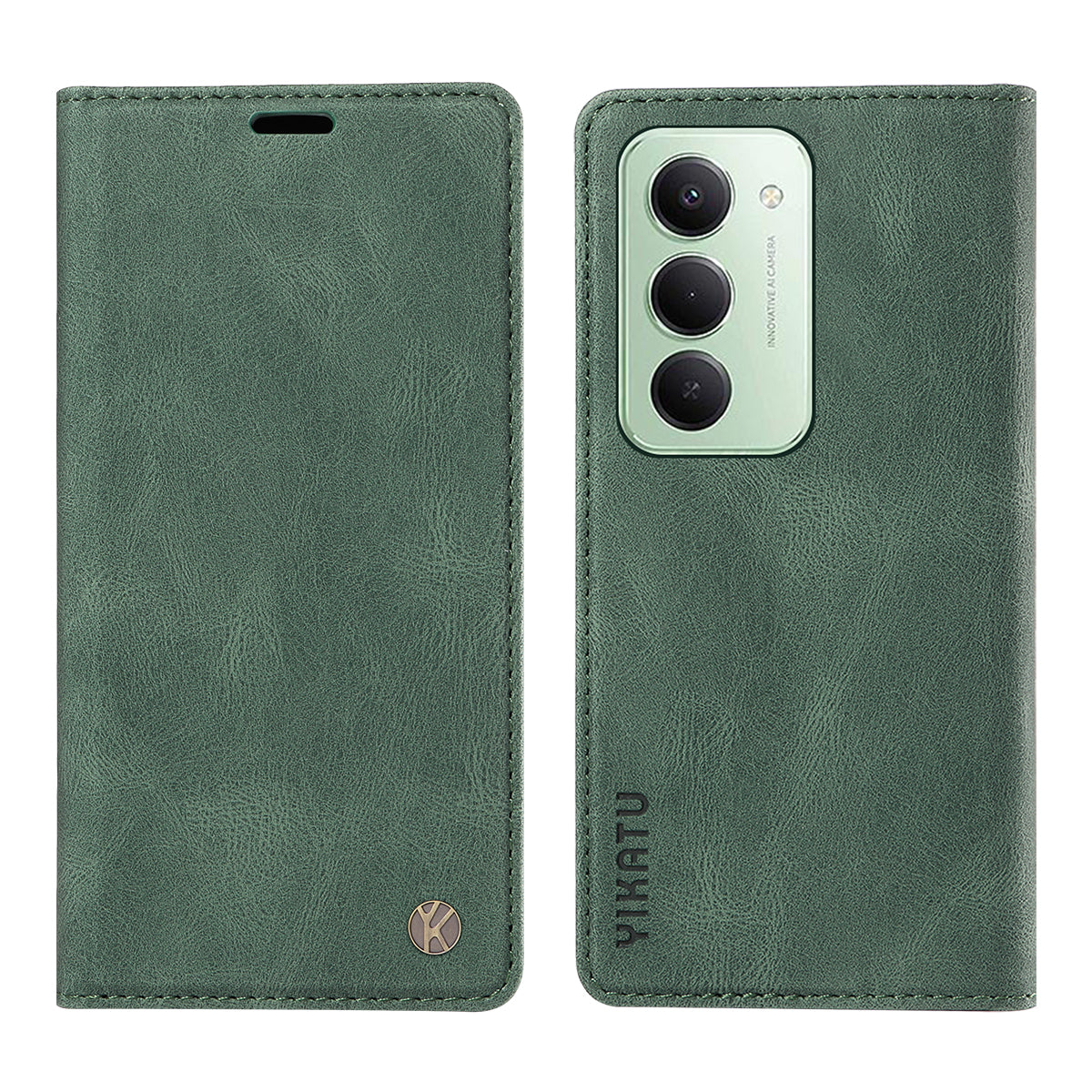 YIKATU For Xiaomi Redmi 15 4G (EU) (171mm) Leather Cover  YK-004 Skin-Touch Wallet Phone Cases