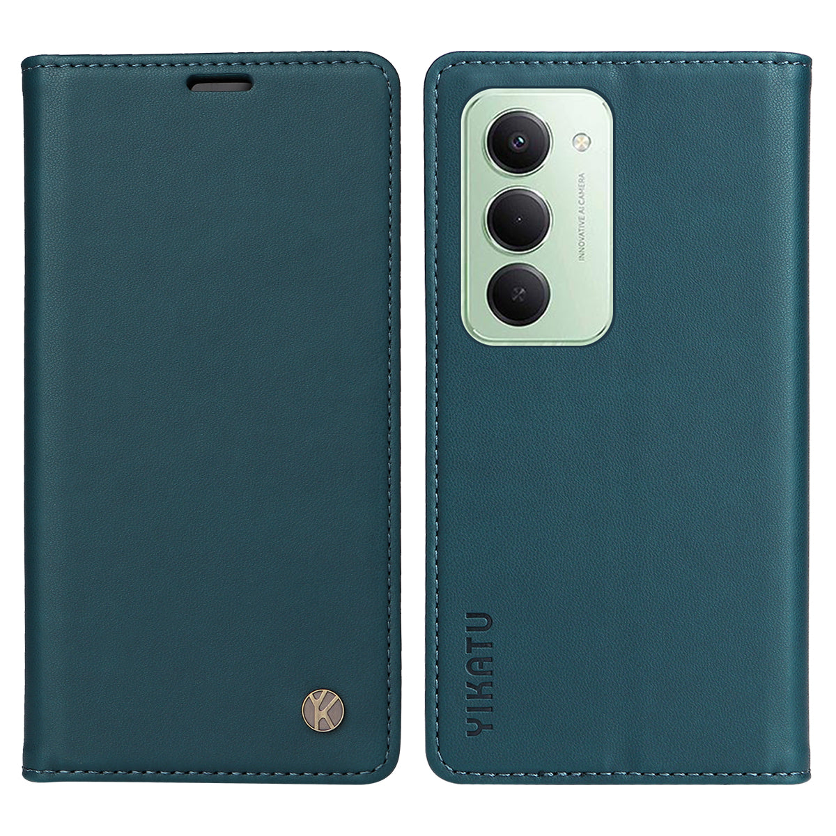 YIKATU För Xiaomi Redmi 15 4G (EU) (171mm) Mobilskal Magnetisk Stängning PU Läder Mobilskal
