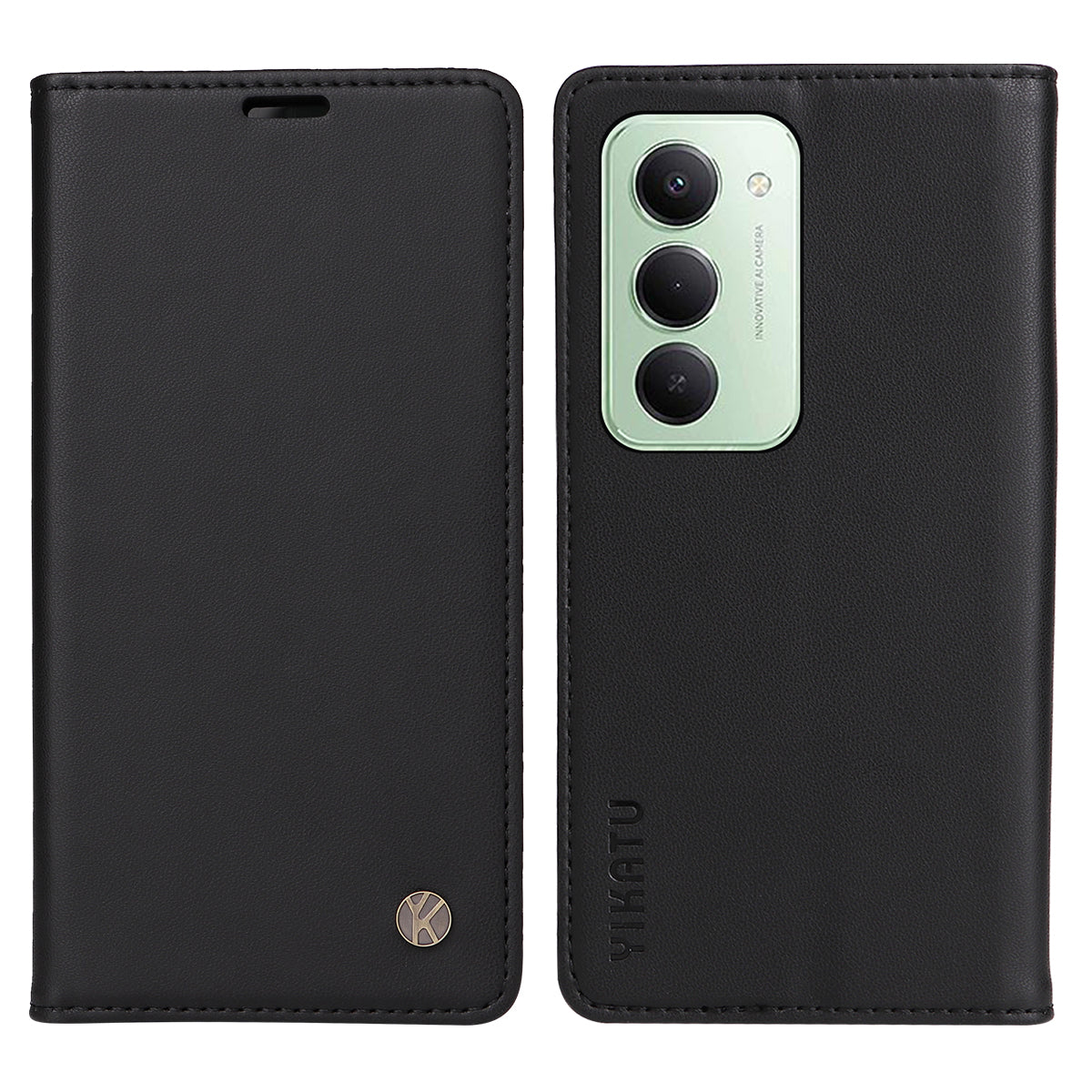 YIKATU För Xiaomi Redmi 15 4G (EU) (171mm) Mobilskal Magnetisk Stängning PU Läder Mobilskal