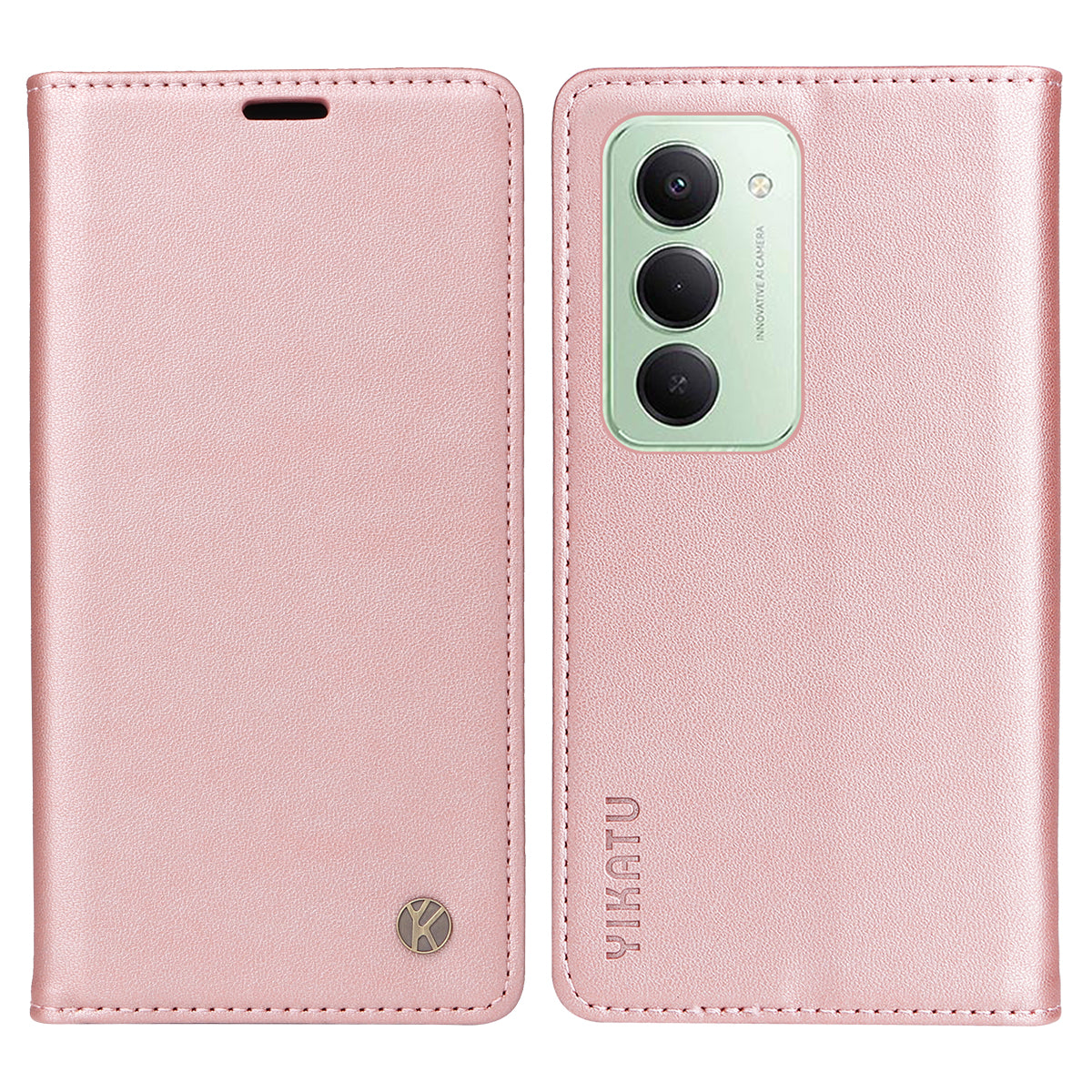 YIKATU För Xiaomi Redmi 15 4G (EU) (171mm) Mobilskal Magnetisk Stängning PU Läder Mobilskal