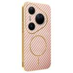 For Huawei Pura 80 Ultra Phone Case Carbon Fiber Textured Electroplated TPU Back Cover