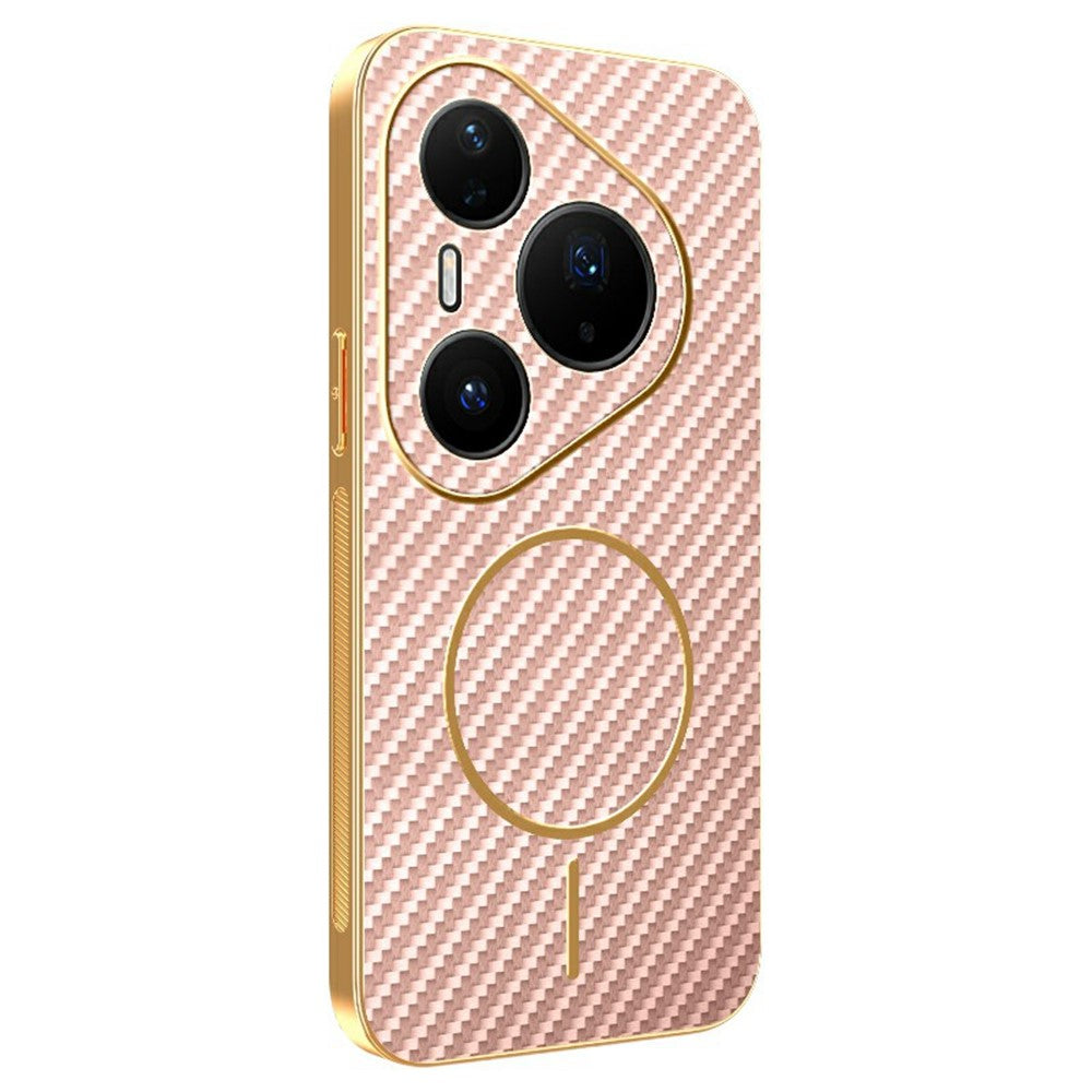 For Huawei Pura 80 Pro / 80 Pro+ Phone Case Carbon Fiber Textured Electroplated TPU Back Cover