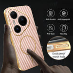 For Huawei Pura 80 Pro / 80 Pro+ Phone Case Carbon Fiber Textured Electroplated TPU Back Cover