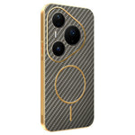 For Huawei Pura 80 Pro / 80 Pro+ Phone Case Carbon Fiber Textured Electroplated TPU Back Cover