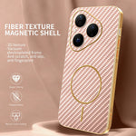 For Huawei Pura 80 Phone Case Carbon Fiber Textured Electroplated TPU Back Cover