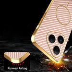 For Huawei Pura 80 Phone Case Carbon Fiber Textured Electroplated TPU Back Cover