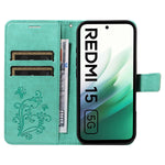 For Xiaomi Redmi 15 4G (EU) (171mm) Wallet Case Floral Butterfly Imprinted Leather Phone Cover Stand
