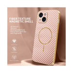 För iPhone 15 Mobilskal Kolfibertexturerat Elektropläterat TPU Bakstycke