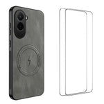 WANLONFENG For Xiaomi Poco M7 Plus 5G / M7 4G (169mm) Magnetic Case  SD Series PC TPU Phone Cover with 2Pcs Screen Film