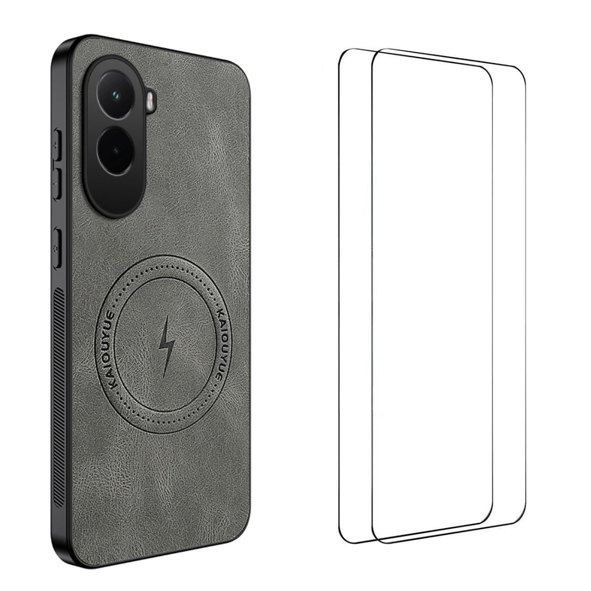 WANLONFENG For Xiaomi Poco M7 Plus 5G / M7 4G (169mm) Magnetic Case  SD Series PC TPU Phone Cover with 2Pcs Screen Film