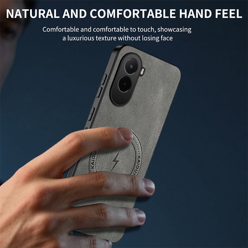 WANLONFENG For Xiaomi Poco M7 Plus 5G / M7 4G (169mm) Magnetic Case  SD Series PC TPU Phone Cover with 2Pcs Screen Film