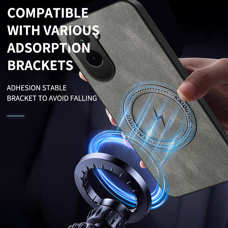 WANLONFENG For Xiaomi Poco M7 Plus 5G / M7 4G (169mm) Magnetic Case  SD Series PC TPU Phone Cover with 2Pcs Screen Film