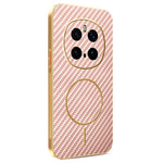 For Honor Magic7 Pro 5G Phone Case Carbon Fiber Textured Electroplated TPU Back Cover