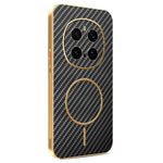 For Honor Magic7 Pro 5G Phone Case Carbon Fiber Textured Electroplated TPU Back Cover