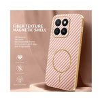 For Honor X8c 4G Phone Case Carbon Fiber Textured Electroplated TPU Back Cover