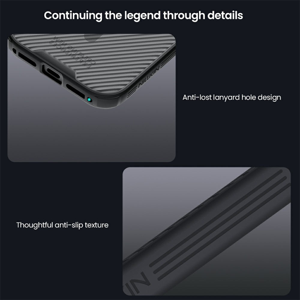 NILLKIN Camshield Pro Magnetic Series For iPhone 18 Pro Max / 17 Pro Max Case TPU + PC Clear Black Phone Cover with Camera Slider