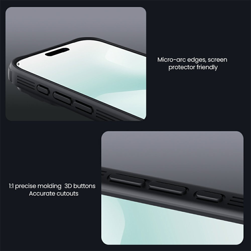 NILLKIN Camshield Pro Magnetic Series For iPhone 18 Pro Max / 17 Pro Max Case TPU + PC Clear Black Phone Cover with Camera Slider
